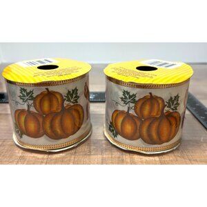 Autumn Harvest Truck & Pumpkin Wire-Edge Ribbon  9 Ft Roll  2 Pack